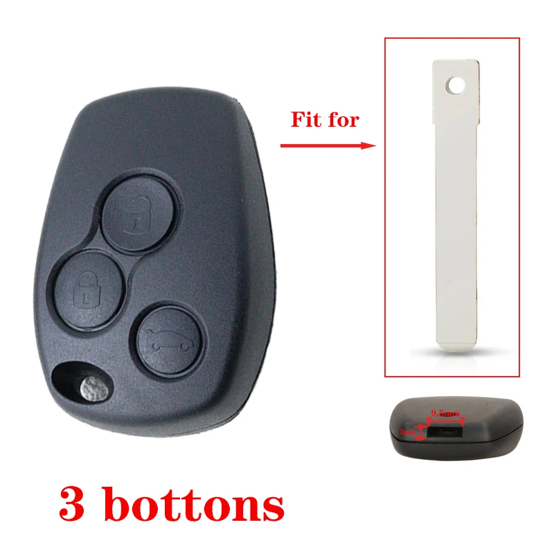 2 3 Bottons Car Key Case Cover Shell Housing for Renault Dacia Modus Clio 3 Twingo Kangoo Replacement