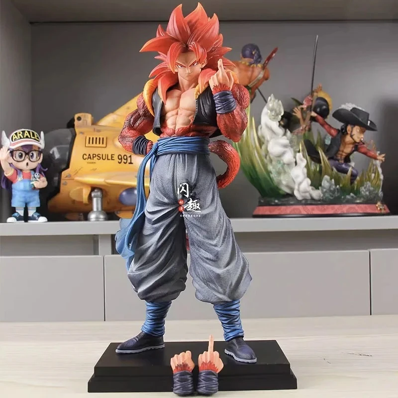 34 cm Dbz Ssj4 Gogeta Action Figure - Anime Dragon Ball Z Super Saiyan 4 Figurine da collezione Gk Statua Bambola Ornamenti Giocattolo