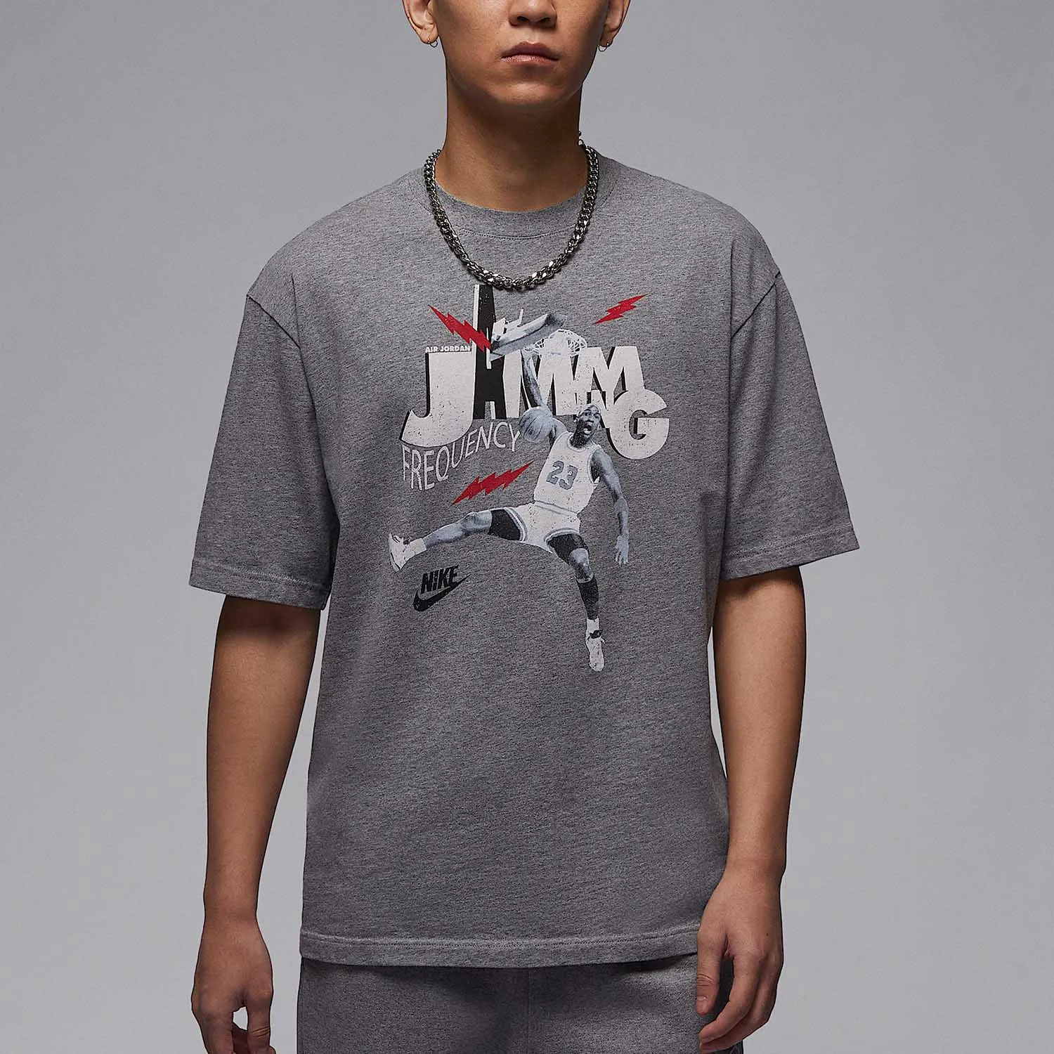 

Nike Genuine JORDAN Men's Retro Thick Breathable Graphic Short Sleeve HJ2930-091