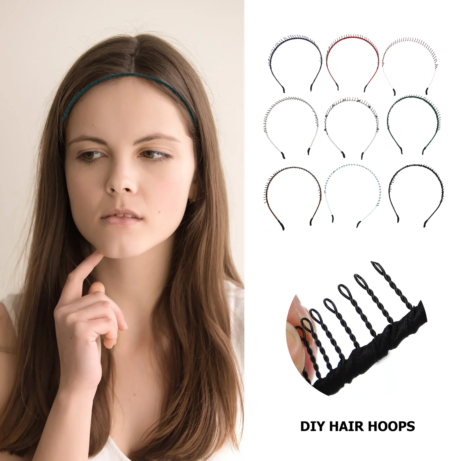 

8 шт., нескользящая повязка на голову с зубами, простая элегантная повязка для волос, модные аксессуары для волос, расческа, повязка для волос для женщин и мужчин, унисекс