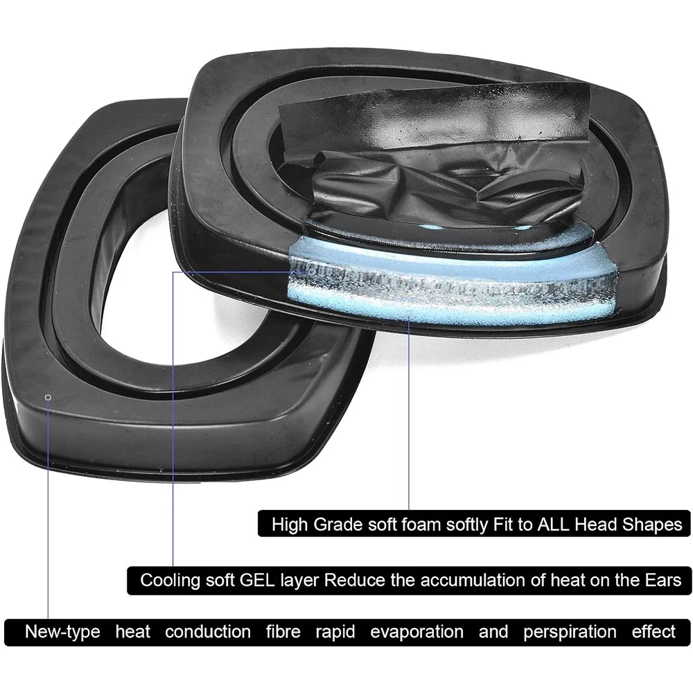 Almohadillas deportivas de repuesto de Gel refrescante para Howard Leight Impact Sport, orejeras electrónicas para tiro, auriculares de caza, cubierta para los oídos