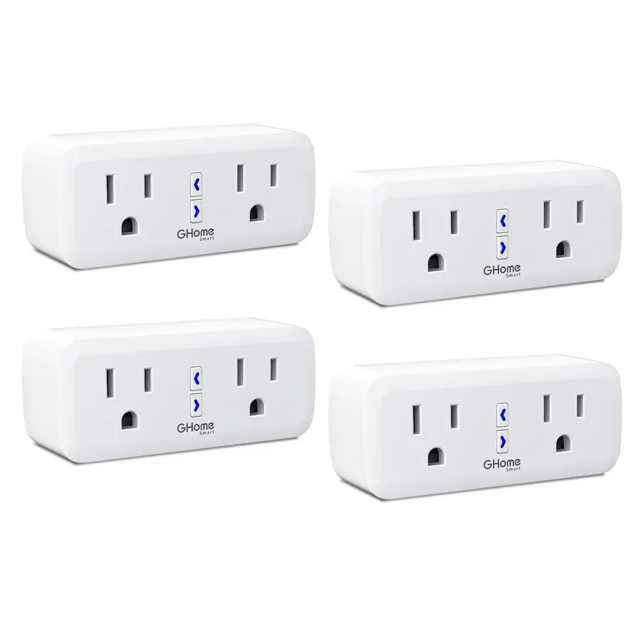 

Dual Smart Plug 4 Pack, Plugs That Work with Alexa and Google Home, 2in1 Compact Smart Outlet Timer with APP Remote Control, 2.4