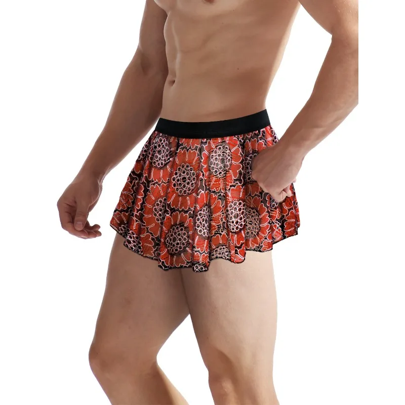 Unisex Pleated Mini Skirt with Elastic Waist