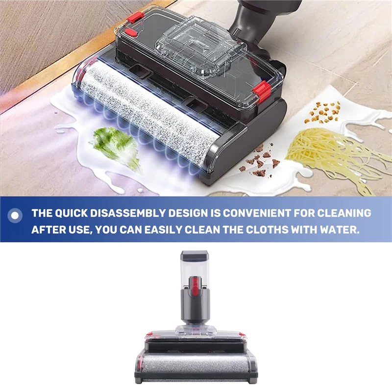 

Appliance Parts Electric Wet Dry Mopping Head For Dyson V15 V8 V7 V10 V11 Vacuum Cleaner, Automatic Cleaning Roller Brush For Ha