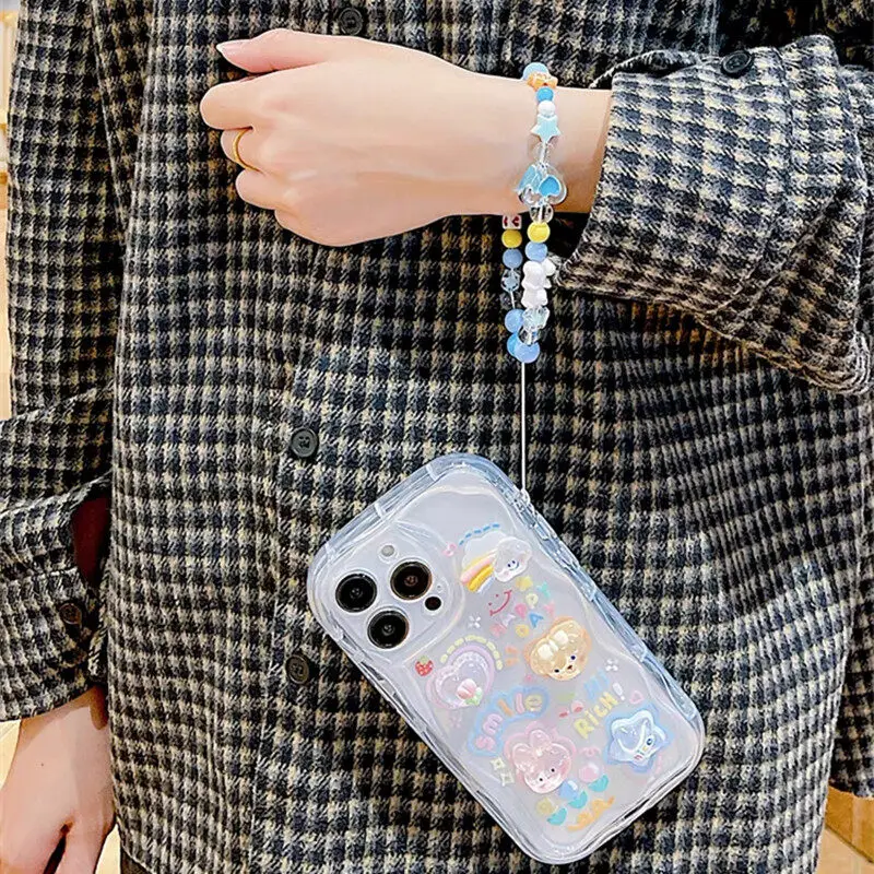 3D Bear Hang Cute Case For Xiaomi Redmi Note 13 Pro 5G 13 12 4G 8 11 10 12 13 Pro Plus 12S Redmi 12 13C 12C 9 10C A2 Plus Cover