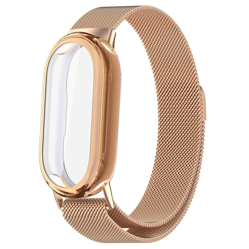 Milanese-Armband + TPU-Hülle für Xiaomi Mi Band 9 8 10 Armband NFC Edelstahl-Armband Correa Xiaomi Smart Band 10 9 8 Zubehör – Detail 4