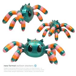 Birthday Party Decoration Props Balloon 4D Three-dimensional Standing Cute Spider Shape Cartoon Aluminum Film Balloon Non-toxic