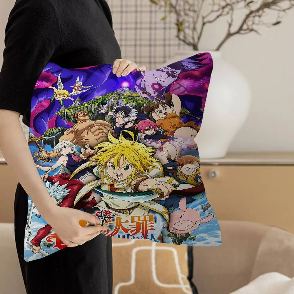 غطاء وسادة إبداعي بتصميم الخطايا السبع المميتة، غطاء وسادة ديكور للعطلات #4