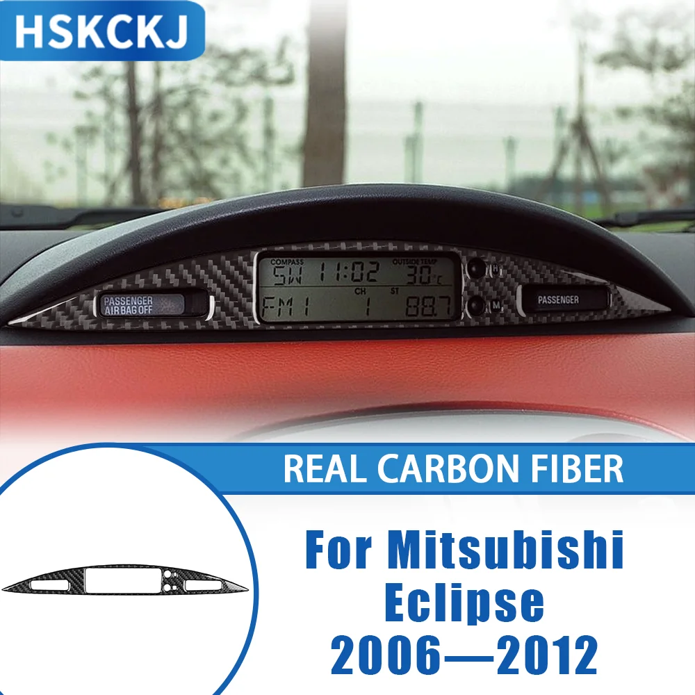 

Carbon Fiber Car Accessories Central Console Clock Panel Interior Cover Trim Sticker Modified For Mitsubishi Eclipse 2006—2012
