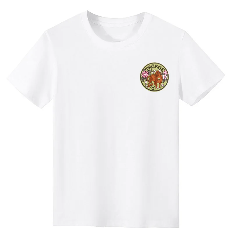 Twelve Constellations Retro Graphic Tees Women Cute T-Shirts Vintage Fashion T Shirts Tops Unisex Clothing