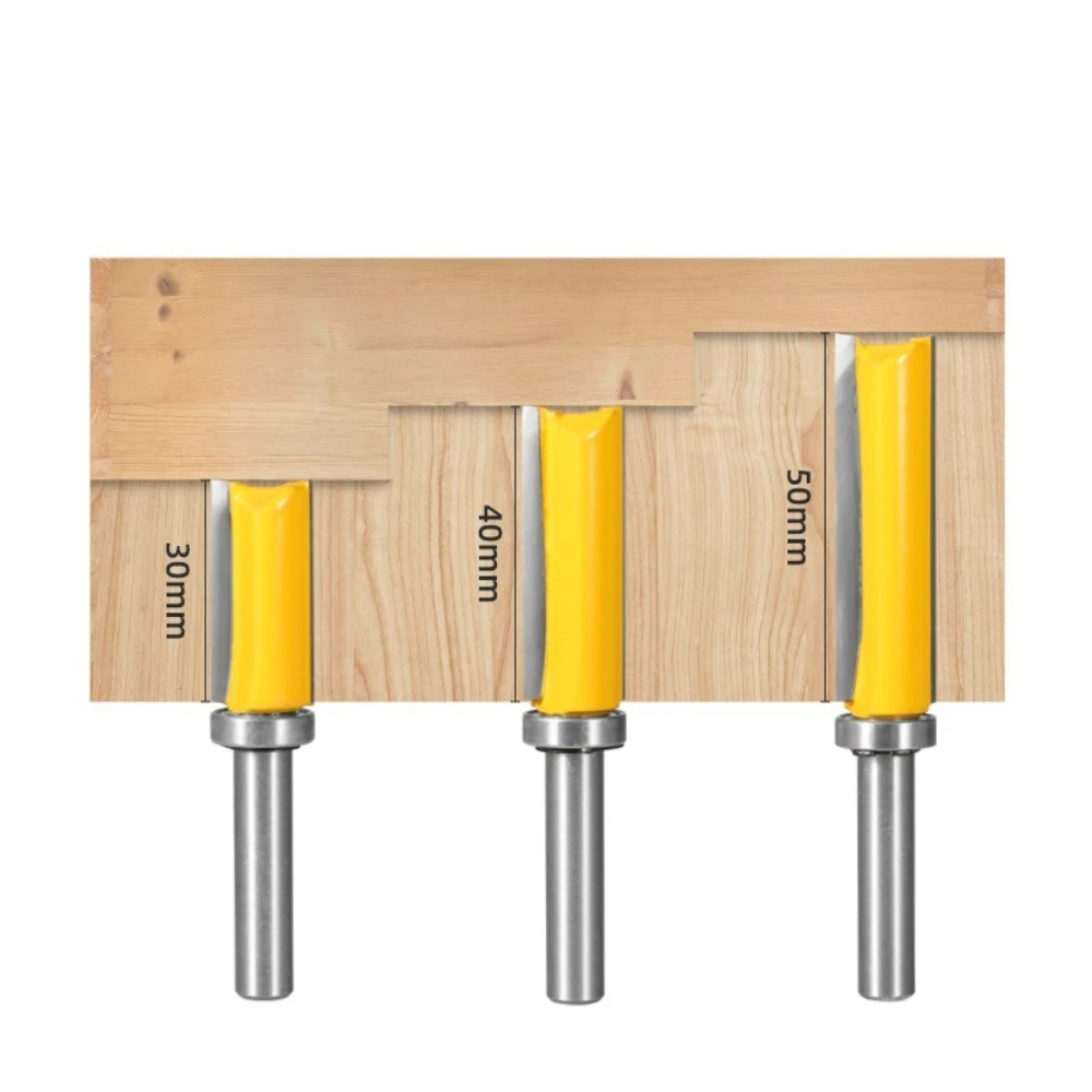 Bearing Straight Edge Trimming Machine Carving Machine Cutting Tool Straight Edge Woodworking Milling Cutter 8-handle Trimming