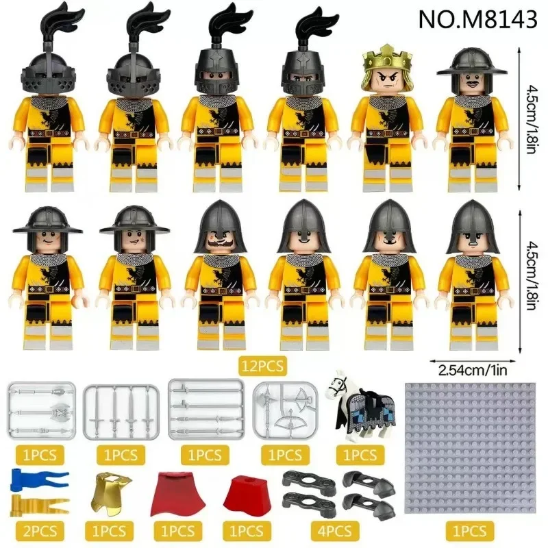 Antike römische Mittelalterritter, Bausteine, Figuren, Spielzeuge, Minifiguren, humanoide Puppen, Spielzeuge, Geburtstagsgeschenke. – Detail 9