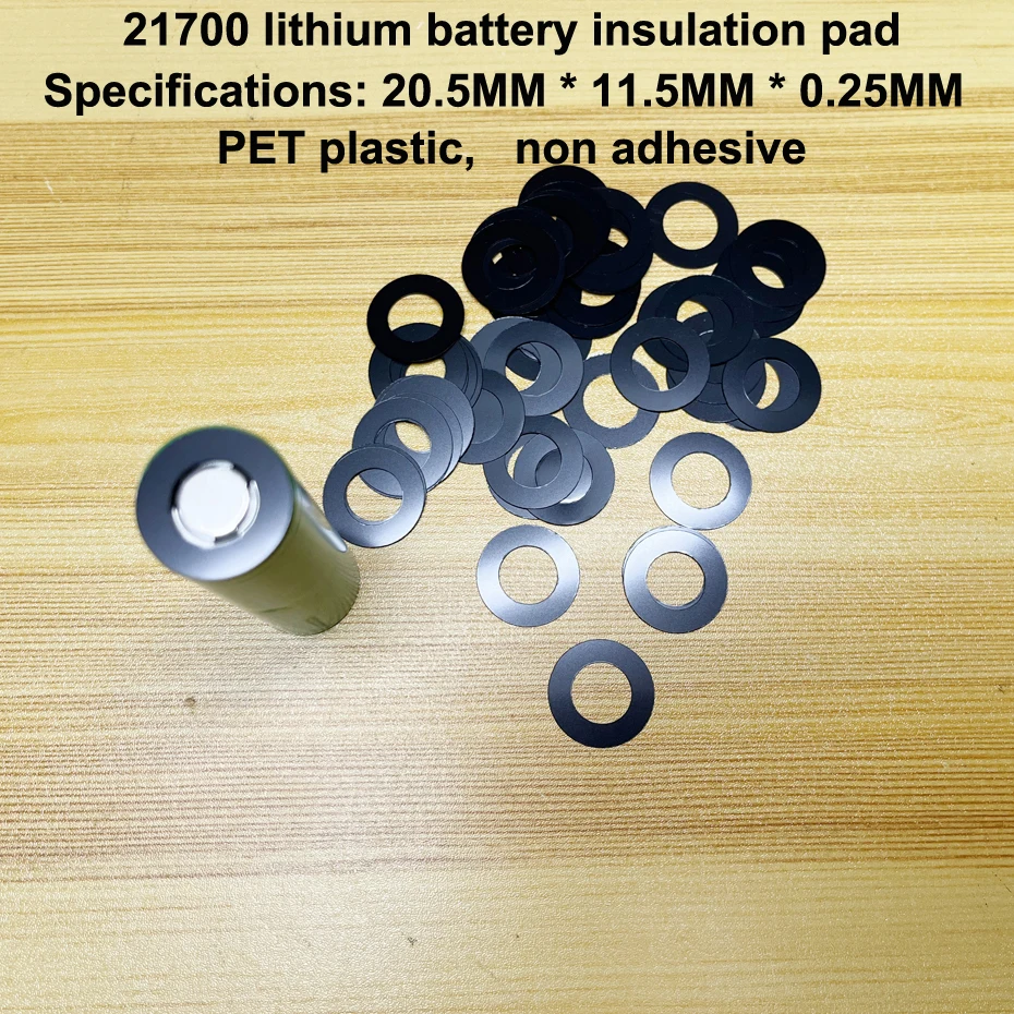 100pcs/lot 21700 lithium battery positive and negative pole insulation pad, barley paper circle, paper surface gasket