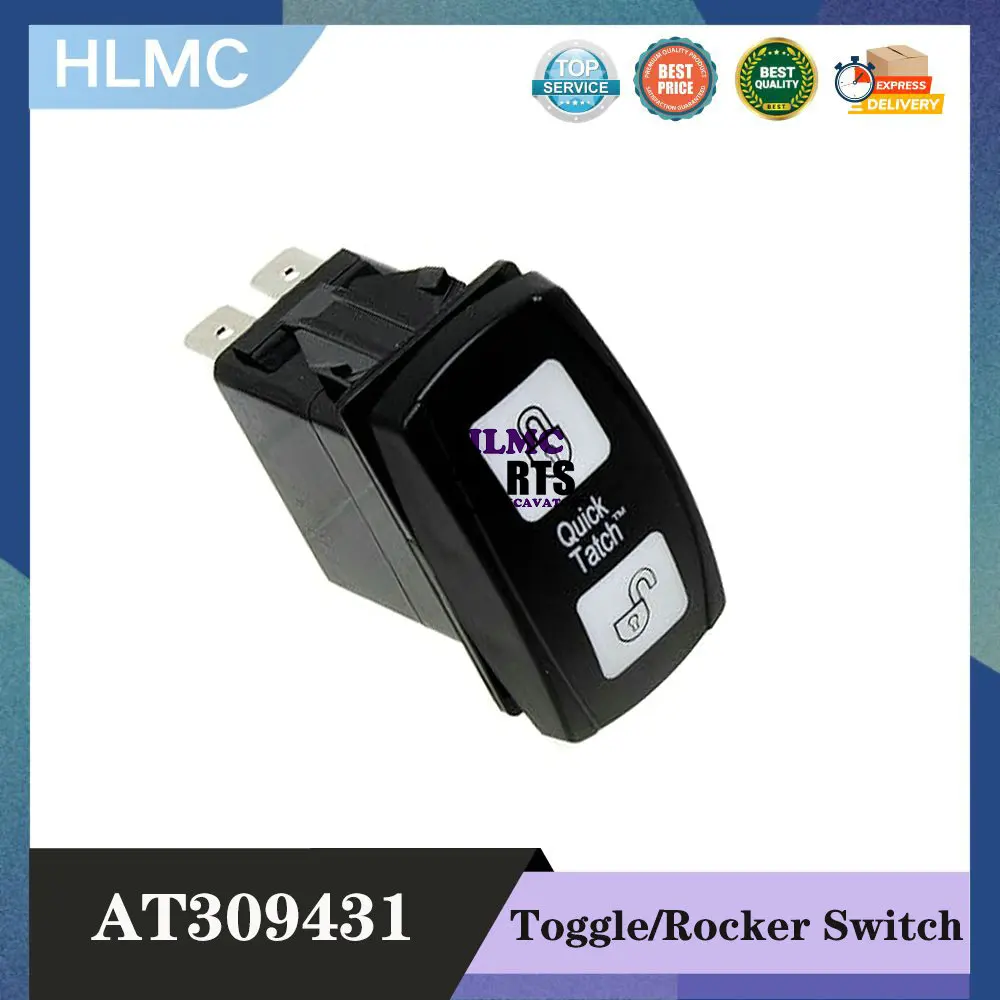 Rocker Switch AT309431 AT-309431 Skid Steer Loader 320D 320E 323D 323E 325 326D 326E 328D 328E 329D 329E 332 332D 332E 333D 333E