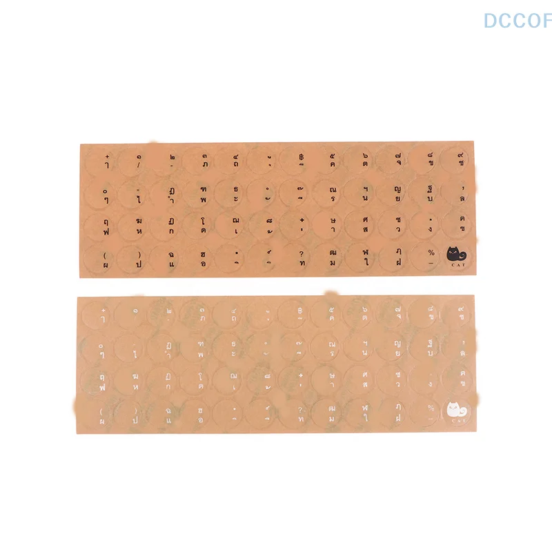 Ronde Transparante Sticker Pc Desktop Toetsenbord Matte Sticker Thai Full Keyboard Waterdichte Toetsenbord Beschermer Stickers