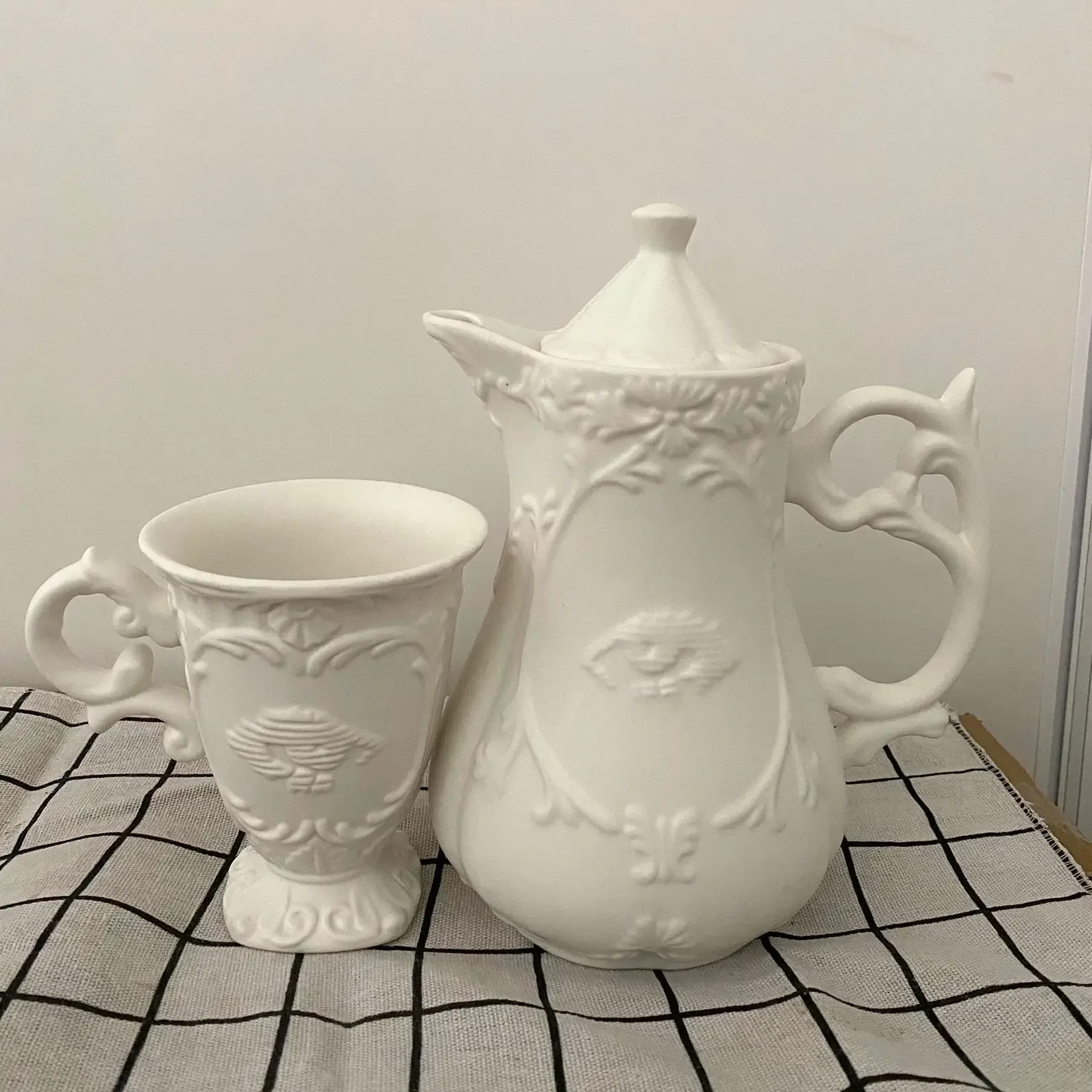 طقم شاي القهوة السيراميك على الطراز الباروكي الإيطالي وعاء إبريق الشاي #2