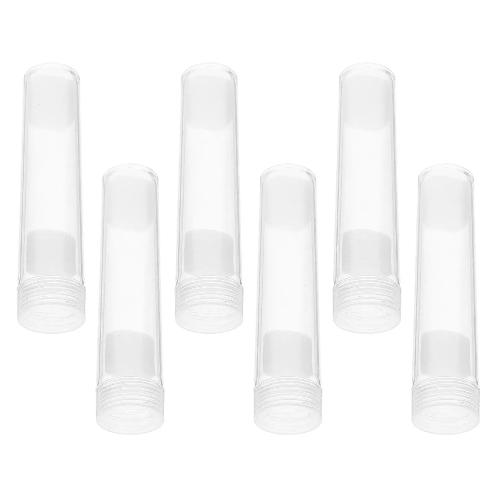 6Pcs Clear Plastic Coin Tube 19Mm Standard Size Airtight Protection Transparent Visibility for Quarter Rolls Coin Organizers
