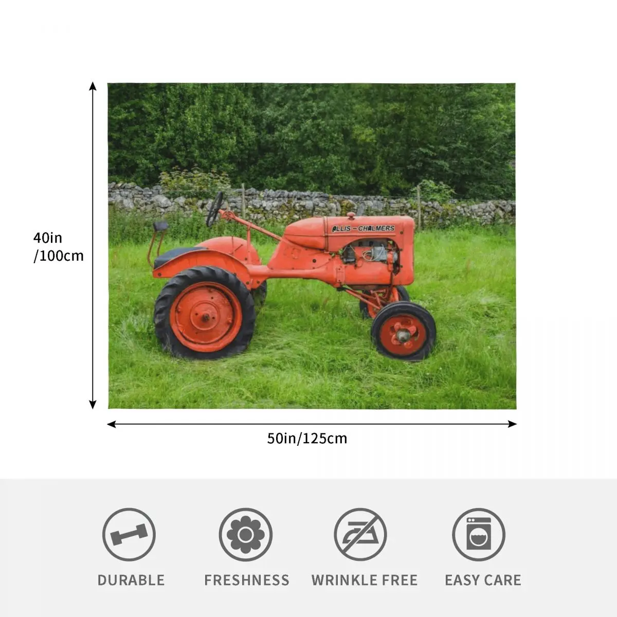 Allis the Orange Tractor رمي بطانية بطانيات للسرير أنعم الفراش الصيفية أريكة لحاف البطانيات