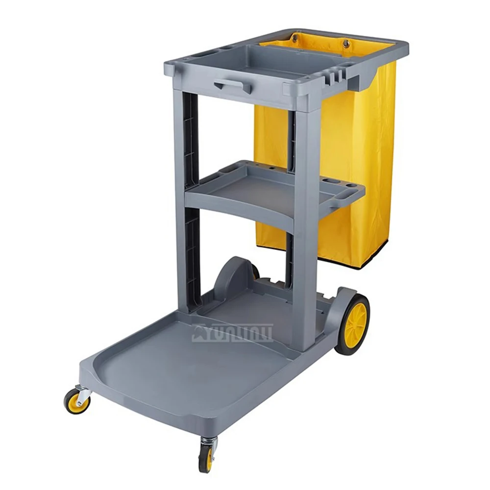 Multi-Functional Cleaning Cart - Laundry/Utility Service Trolley for Hotels, Malls & Property Maintenance