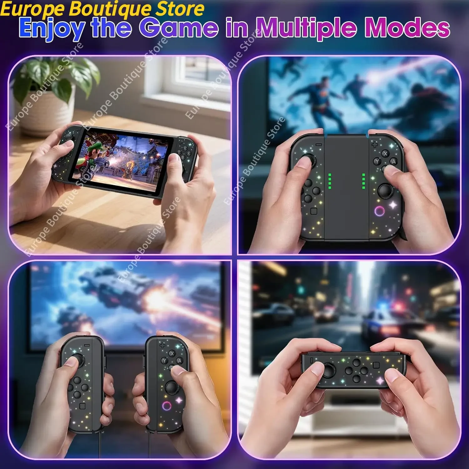 جديد متعدد الألوان Joy Pad تحكم لنينتندو سويتش لوحة ألعاب لاسلكية مزدوجة الاهتزاز Joycons التبديل وحدات التحكم عصا التحكم