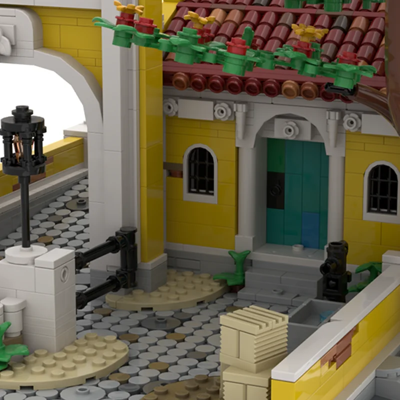 4860pcs MOC Pirates Puerto Santa Maria Livery Stables Model Building Blocks DIY Creative 3D Collection Art Idea Brick Assemble