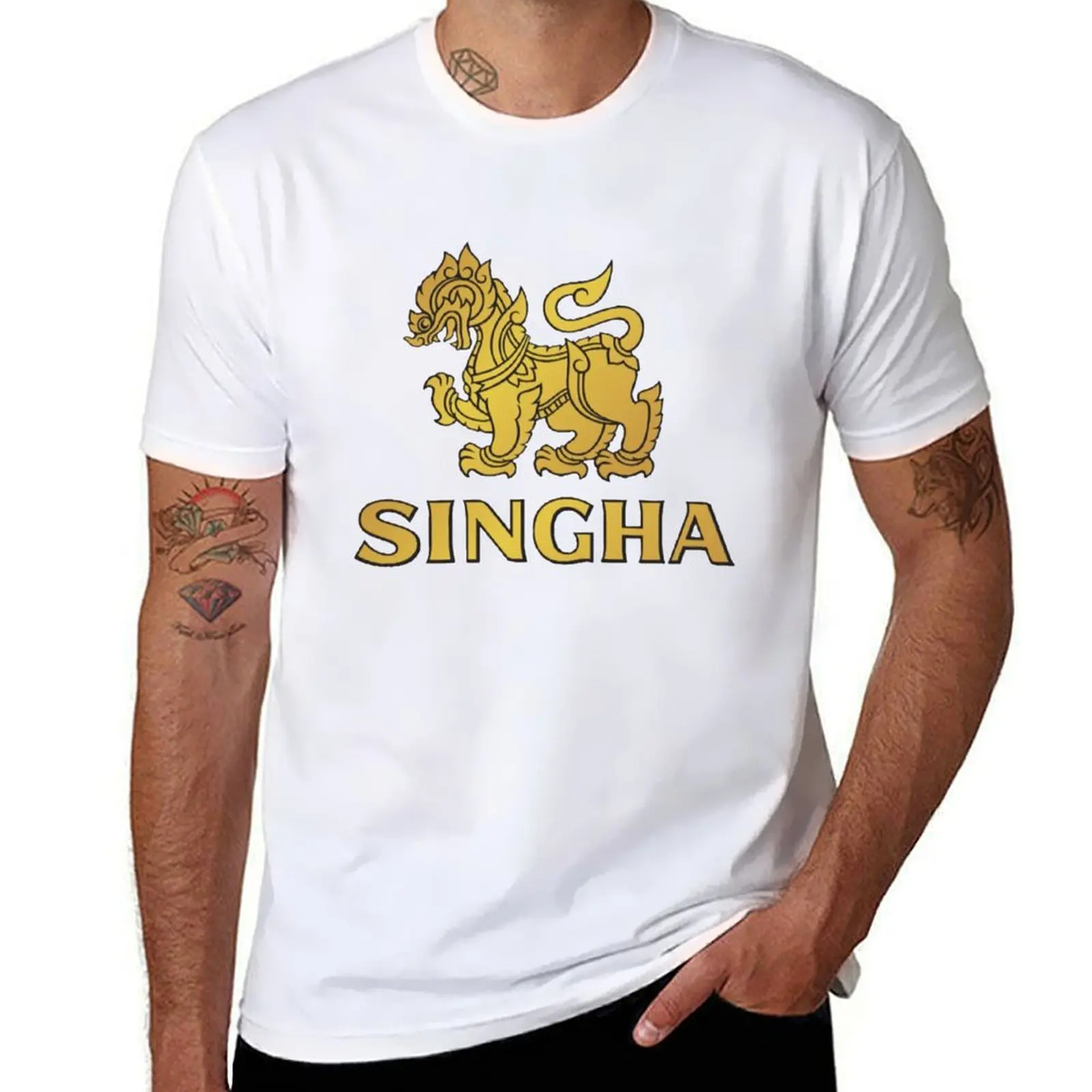 

singha beer T-Shirt t shirt for man 100 percent cotton t shirts for man graphic vintage T-Shirt