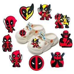 9 sztuk/zestaw MINISO Marvel Deadpool seria kreskówkowa zawieszki do butów akcesoria DIY dekoracje na klasyczne chodaki sandały prezenty dla dzieci