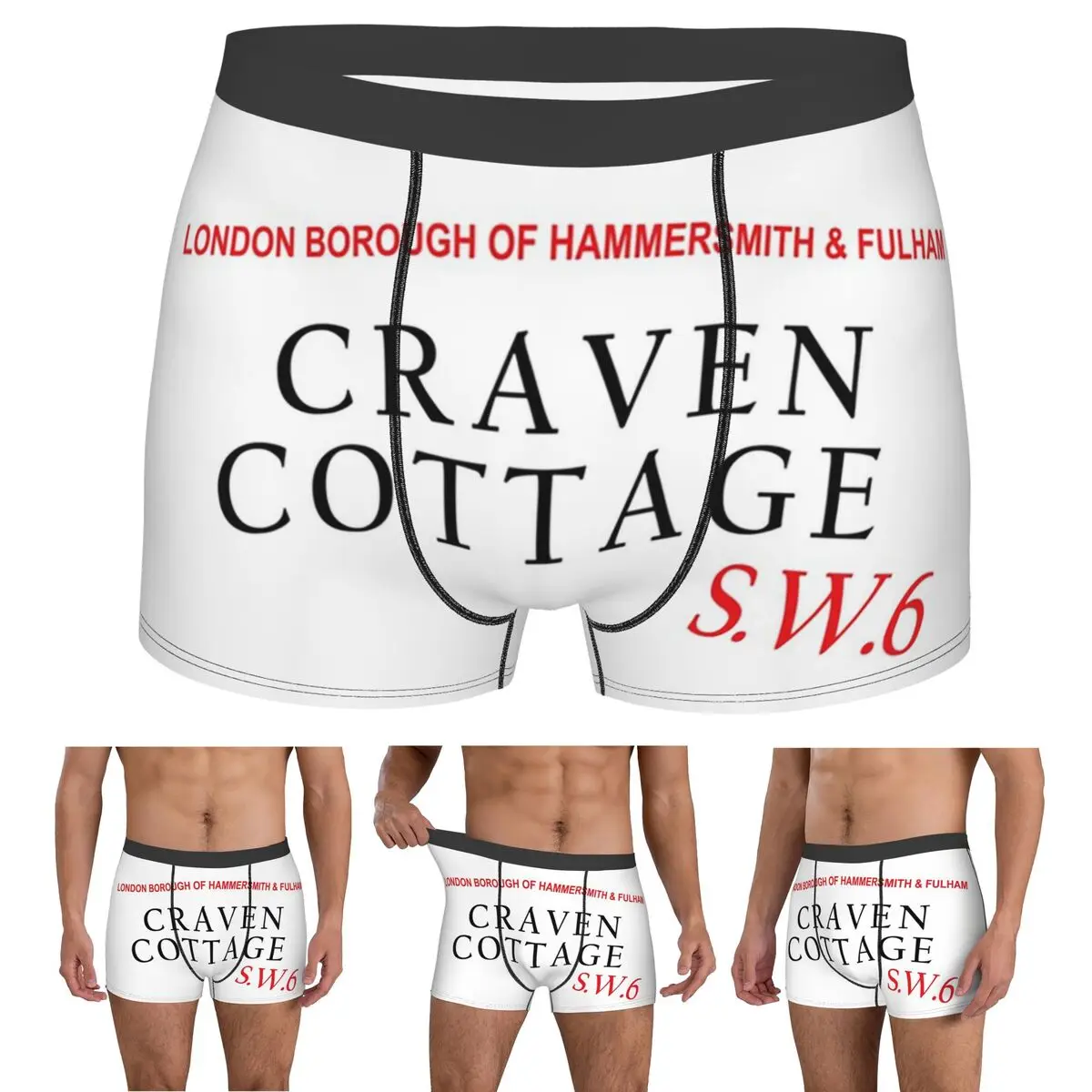 

Boxer Underpants Shorts Craven Cottage Fulham Sw6 Lightweight Hoodie Panties Men's Comfortable Underwear for Homme Man