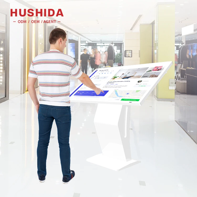 HUSHIDA 43 Inch Indoor 1080p Floor Stand Android Kiosk Touch Screen Interactive Kiosk