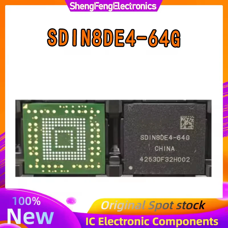 

1PCS New Original SDIN8DE4-64G SDIN8DE4 64G BGA-153 SDIN8DE4-64 BGA153 8DE4-64G EMMC 64GB In Stock