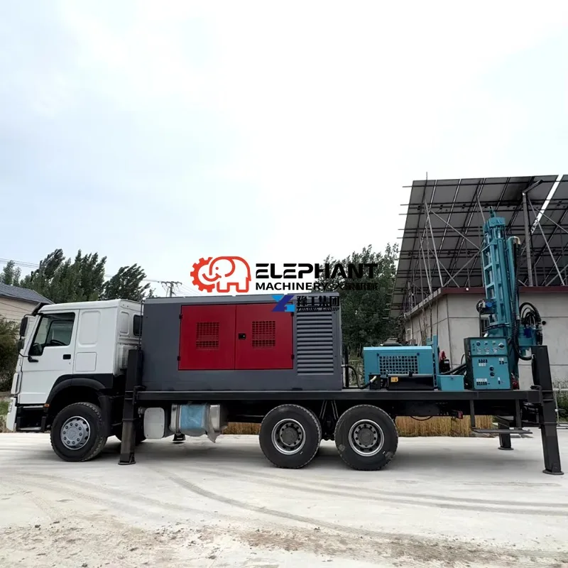 200m-400m DTH Hydraulic Water Well Truck Mounted Drilling Rig Machine with Air Compressor and Mud Pump