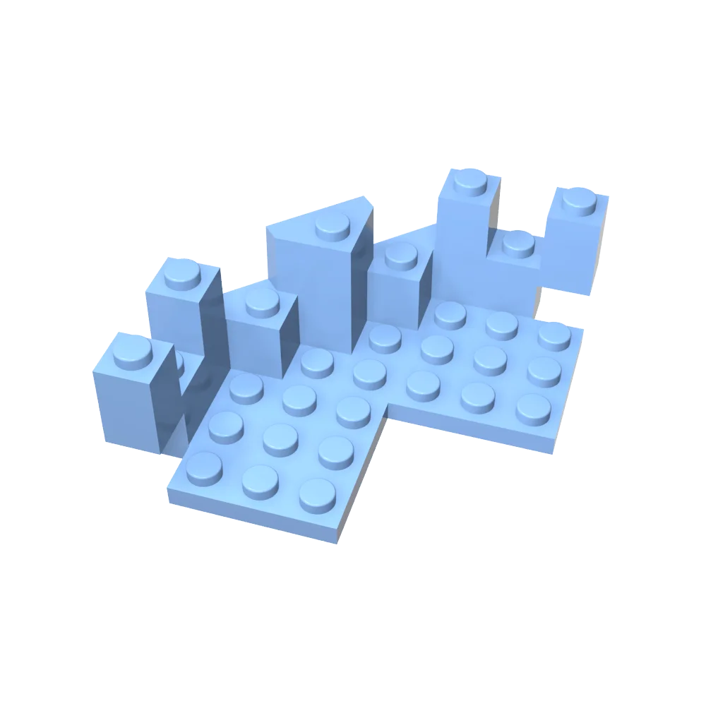 Gobricks GDS-2168 Castle Turret Top 7 x 7 Corner compatible with lego 6072 children's DIY Educational Building Blocks Technical