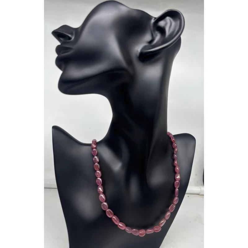 

Ruby Necklace 20” Natural 8-10mm Oval Beads with Gold Filled Clasp