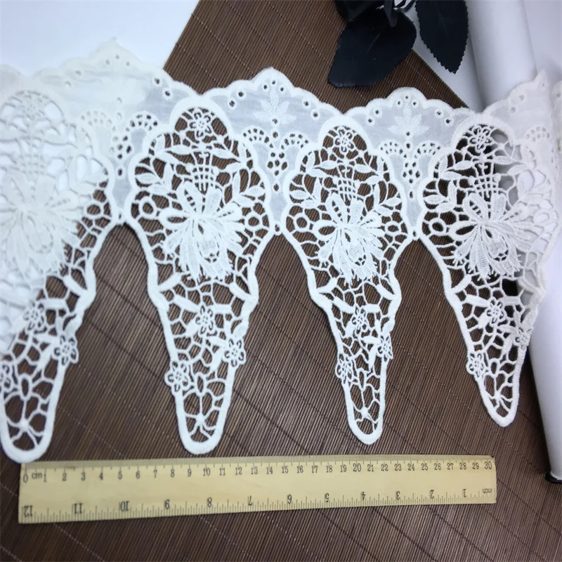 Emboridered Lace Fabric Cotton Guipure Lace Trim Garment Sewing Fabrics Materials