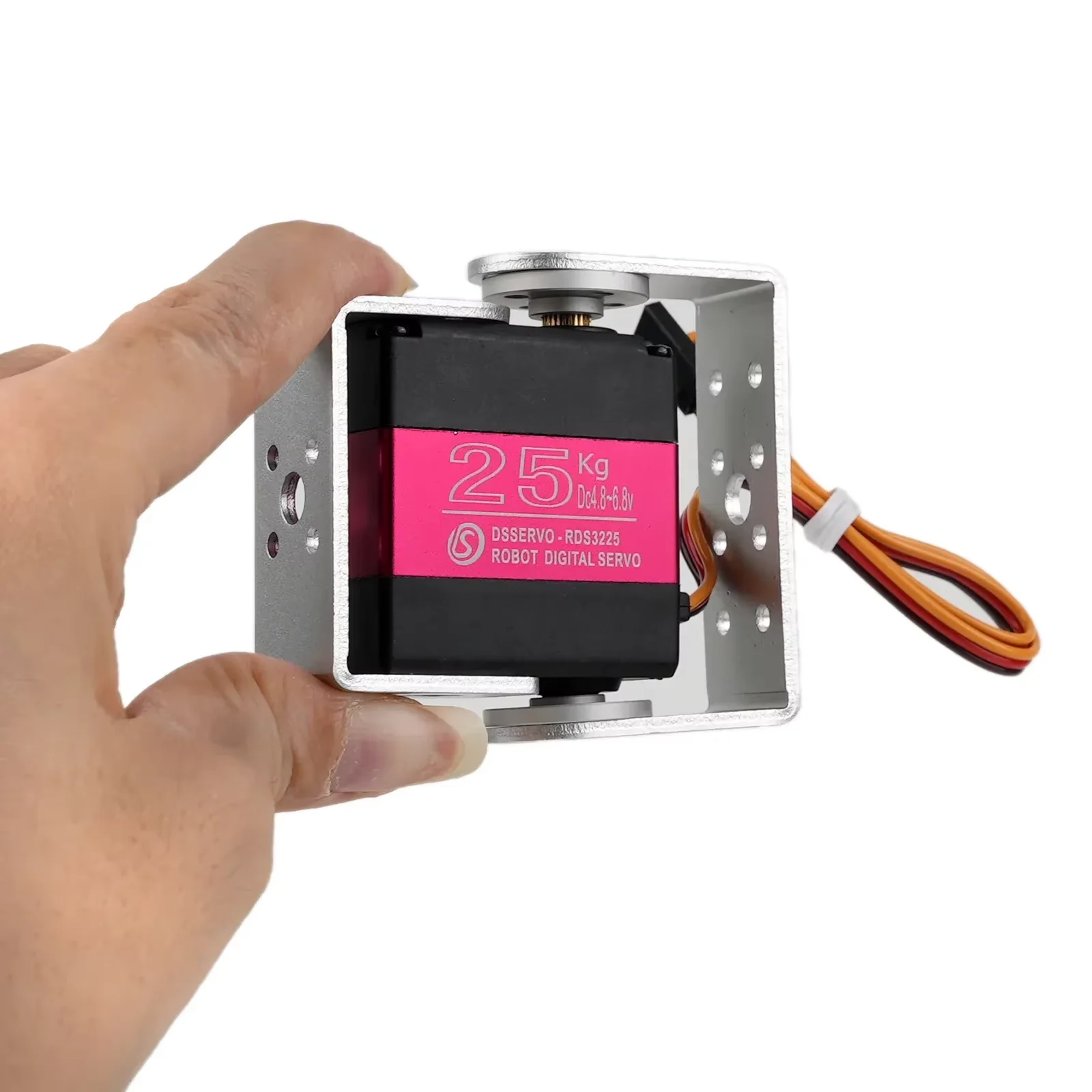 RDS3225 Servo de metal digital de 25 kg 6 V resistente al agua IP66 eje dual de 180/270 grados para modelos robóticos/RC