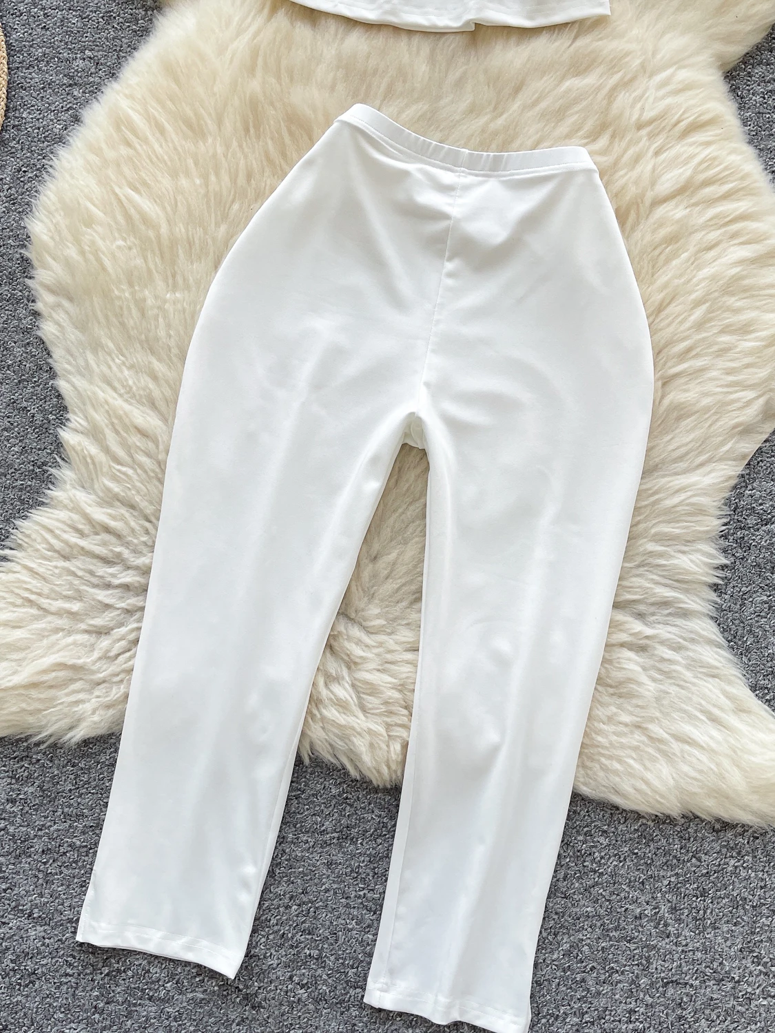 طقم نسائي مثير من قطعتين للتنحيف، موضة صيفية بدون أكمام، توب أنبوبي وبنطلون عالي الخصر، أسلوب كاجوال للتنقل اليومي #3