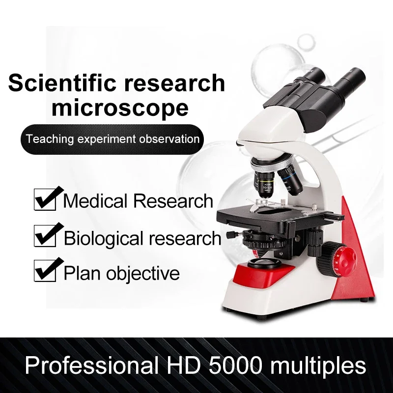 5000X Portable medical laboratory microscope optical binocular biological microscope for pathology