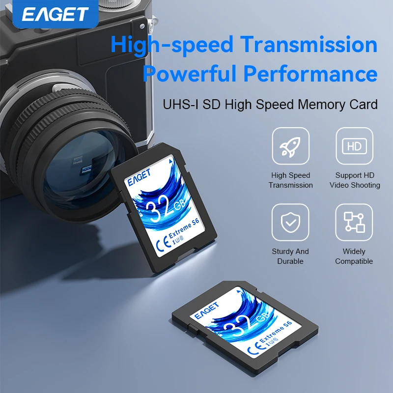 

Eaget High speed Class 10 SD Card 32GB 64GB 128GB 256GB carte sd Memory Card SDA1HC SDA1XC Flash usb stick sdcards For Camera