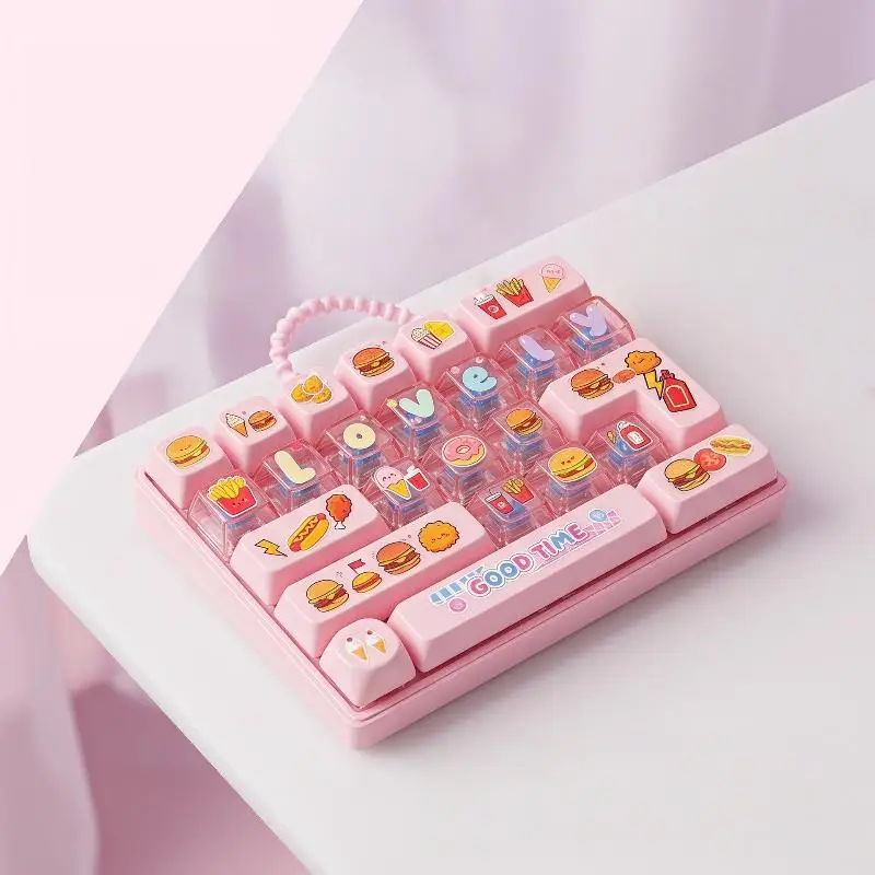 1 Stück Neuer Kreativer 26-Tasten-Tastatur-Dekompressions-Schlüsselanhänger, Niedlicher Cartoon-Heilungsartefakt, Lustiger Rucksack-Anhänger, Geschenk – Detail 9