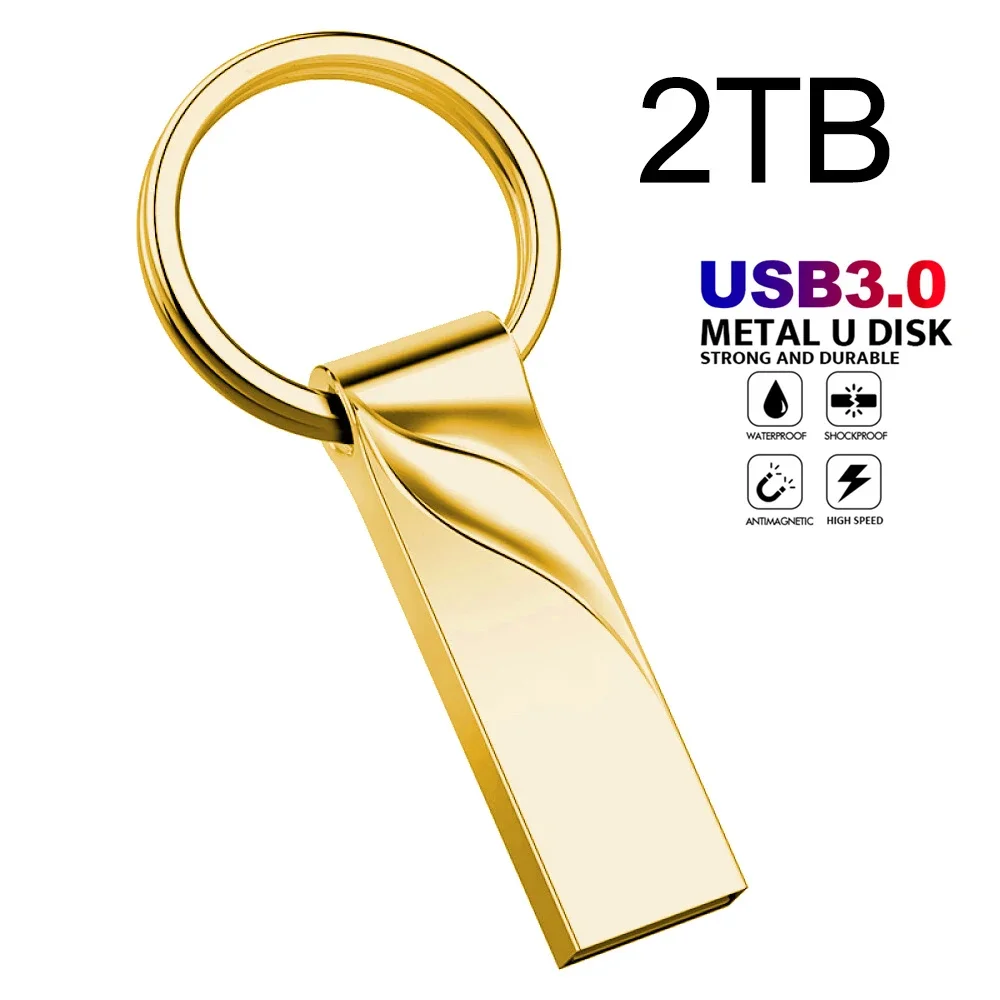 New 2TB Metal USB Flash Disk USB3.0 Drive Large Capacity High-Speed Transfer Storage Waterproof USB MemoriaFlash U Disk