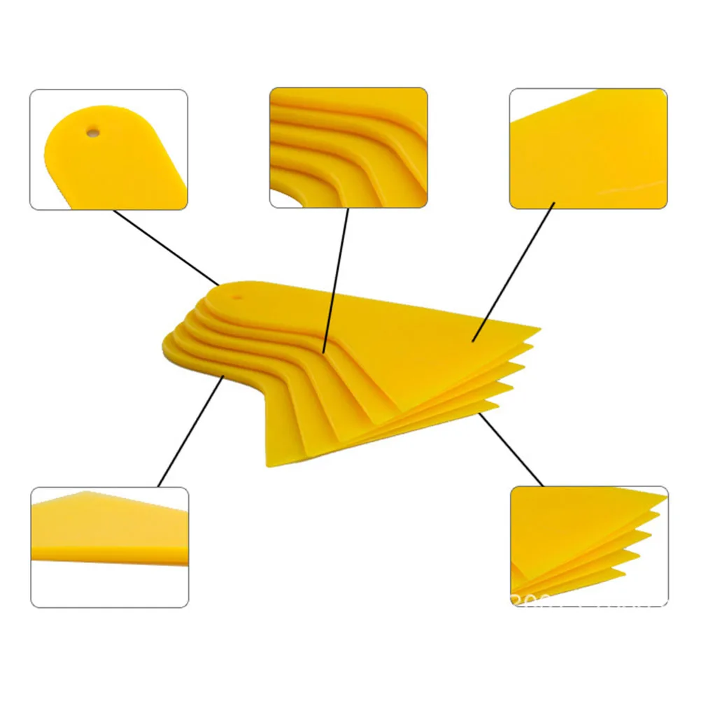 

10pcs Yellow DIY Glue Scraper Premium Practical Scraping Plate Home DIY Handcraft Tools Board for Apply Glue(5pcs Small and 5pcs