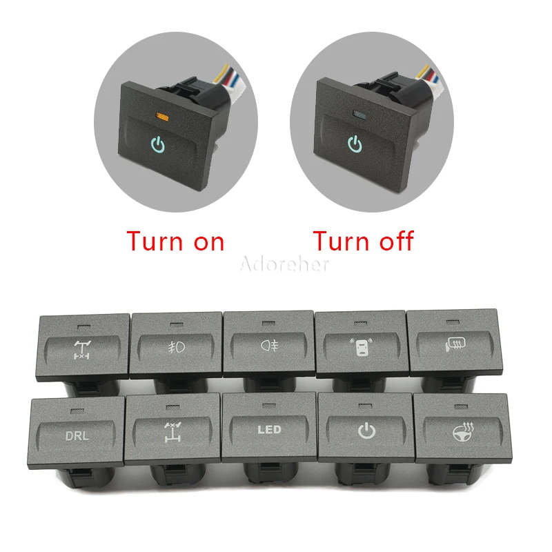 Car LED BSM Light Packing Radar Sensor Power Music Switch Button for Ford Focus 2 mk2 2009 2010 2011  Accessories