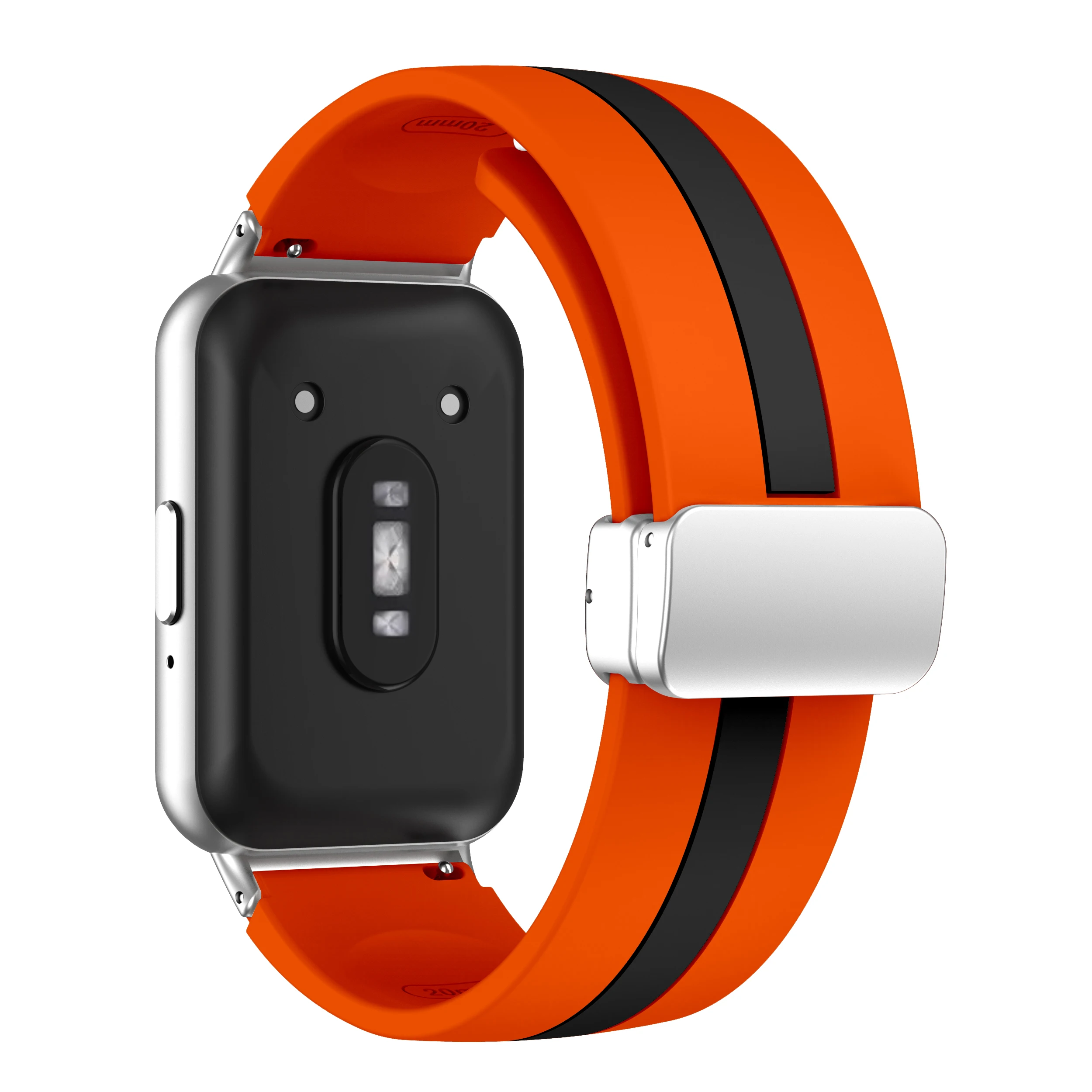 Smart Watch strap for Samsung Galaxy Fit 3 Magnetic Folding Buckle Silver Buckle Outdoor Watchband Women Accessories Sport Man image 3