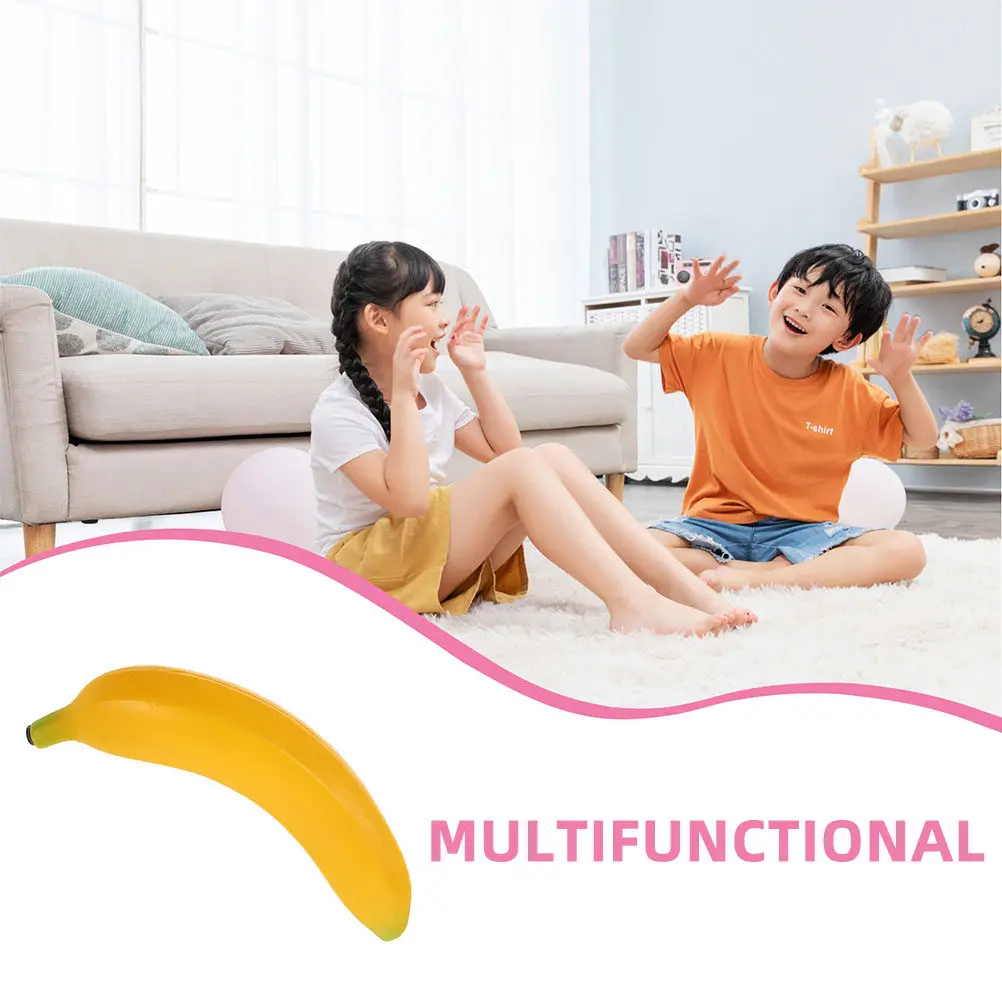 2Pcs Fruit Sand Musical Shakers Realistic Banana Prop Plastic Baby Rattles Handheld Egg Shakers Preschool Instruments for Kids