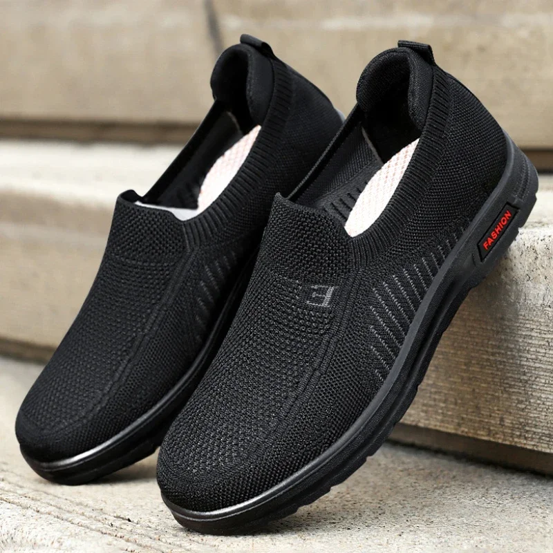 Men's Casual Shoes Breathable Shallow Mouth Thick Bottom Sneakers Spring Autumn Anti-slip Driving Loafers Sapato Masculino