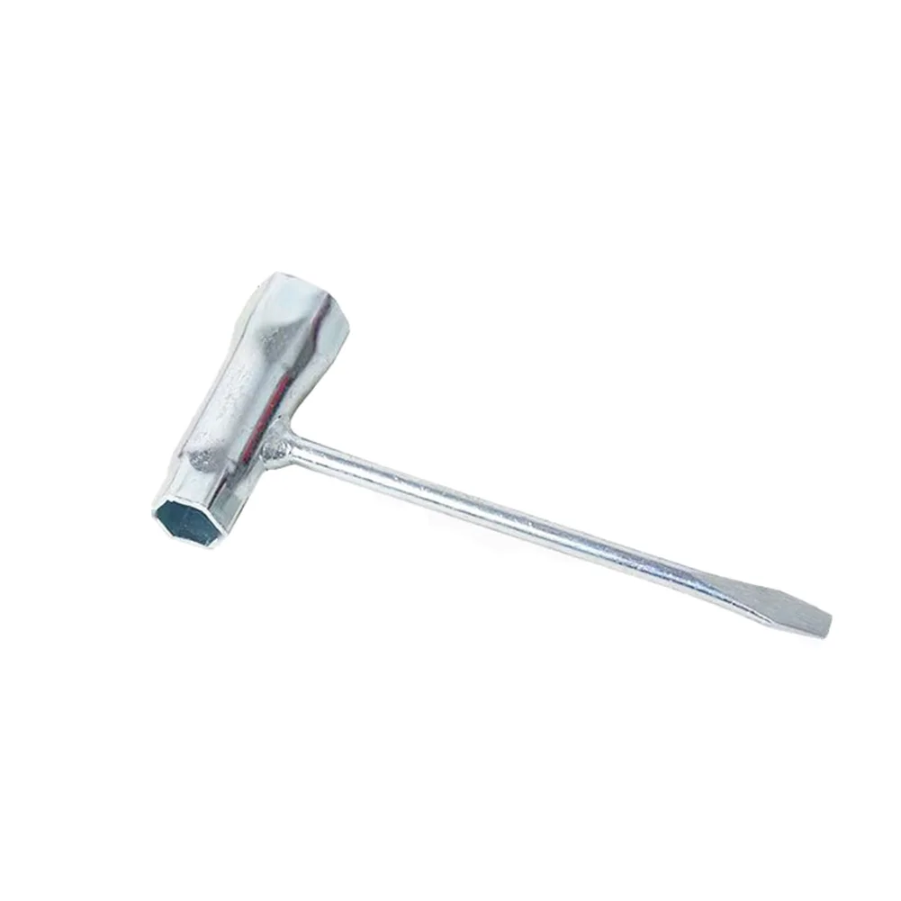

13mm and 20mm Stainless Steel Combination Wrench Featuring Slotted Screwdriver Head for Chainsaw and Various Machines