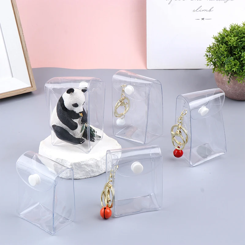 

。PVC Mini Anime Doll Display Bag Transparent Coin Purse Pendant Square Pouch Organizer Wallet Key Lipstick Earphone Storage Bag