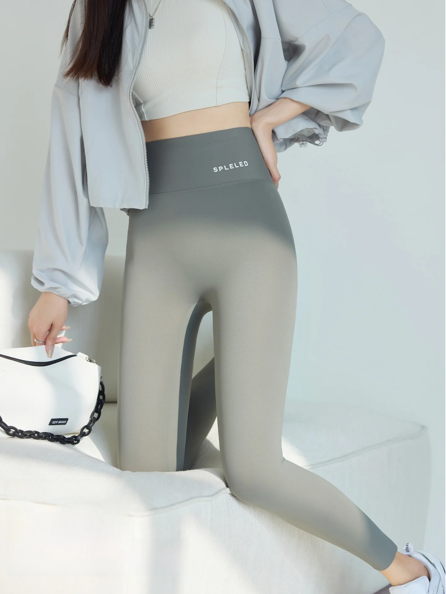 Pantalones de Yoga de cintura alta para mujer, ropa de abrigo para levantamiento de glúteos y Control de barriga, pantalones de Arca Sle para primavera y otoño