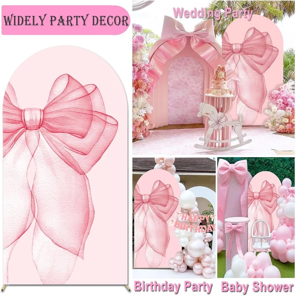 VIKAMA الوردي القوس قوس خلفية غطاء عيد ميلاد حفل زفاف الممر الديكور الممر خلفية غطاء