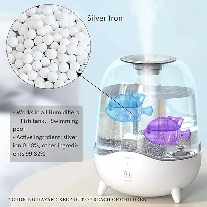 Humidifier Cleaner Fish for Tanks & Humidifiers, Prevents Hard Water Build-Up, Eliminates White Dust Retail